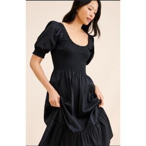 NWT Hill House Louisa Nap Dress Size Small Size Black Milkmaid